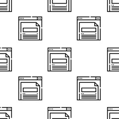 browser icon pattern. Seamless browser pattern on white background.