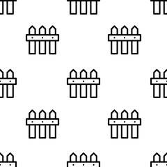fence icon pattern. Seamless fence pattern on white background.