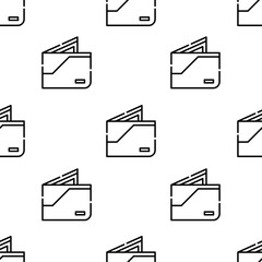 wallet icon pattern. Seamless wallet pattern on white background.