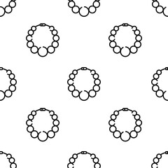 Obraz premium necklace icon pattern. Seamless necklace pattern on white background.