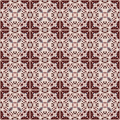 Seamless Background Retro Garden Nature Aboriginal Floral Damask Traditional Pattern Art