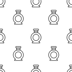 vase icon pattern. Seamless vase pattern on white background.