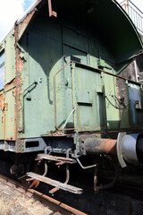 Alte ausrangierte Züge und Waggons, lost place