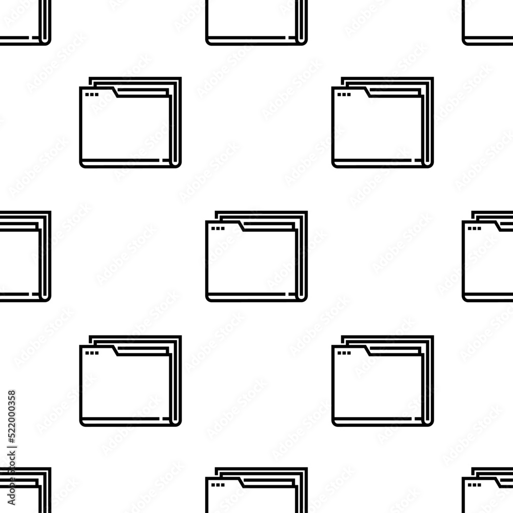 Poster folder icon pattern. seamless folder pattern on white background.