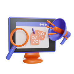 discount promotion illustration 3d