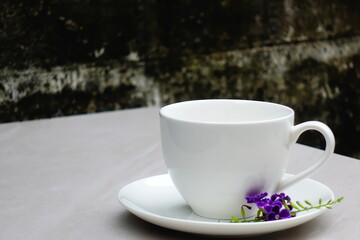 cup of tea on the table