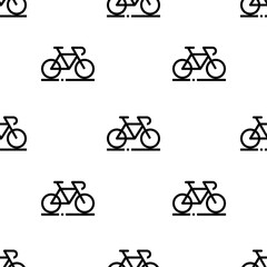 bicycle icon pattern. Seamless bicycle pattern on white background.