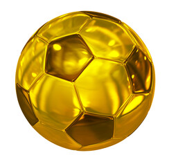 Football - soccer ball golden isolated
