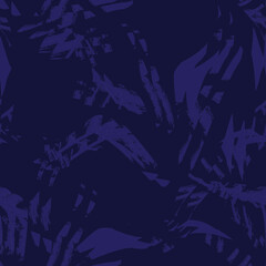 Fototapeta na wymiar Brushstroke Tropical Leaf Seamless Pattern Design