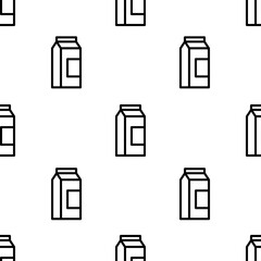 milk icon pattern. Seamless milk pattern on white background.