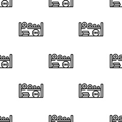 weight icon pattern. Seamless weight pattern on white background.