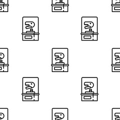 dinosaur icon pattern. Seamless dinosaur pattern on white background.