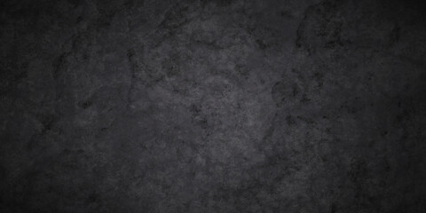 Dark Black stone concrete grunge texture background anthracite panorama. Panorama dark grey black slate background or texture.	