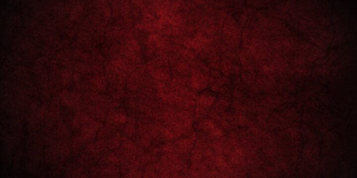 Red wall backdrop background with red faded border and old vintage grunge texture, marbled red wall painted background illustration for Christmas or valentines day.	
