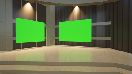 Virtual Studio Background set illustration