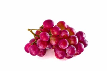 Red grapes candied fruit isolated on white background