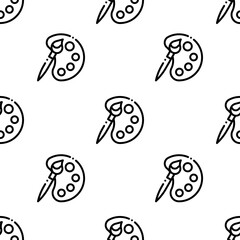 palette icon pattern. Seamless palette pattern on white background.