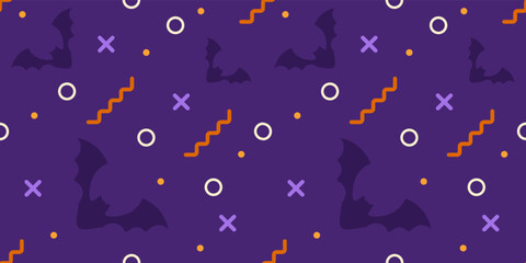 Halloween vector background. Seamless pattern