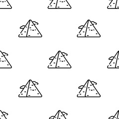 pyramid icon pattern. Seamless pyramid pattern on white background.