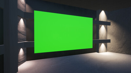 Virtual Studio Background set illustration
