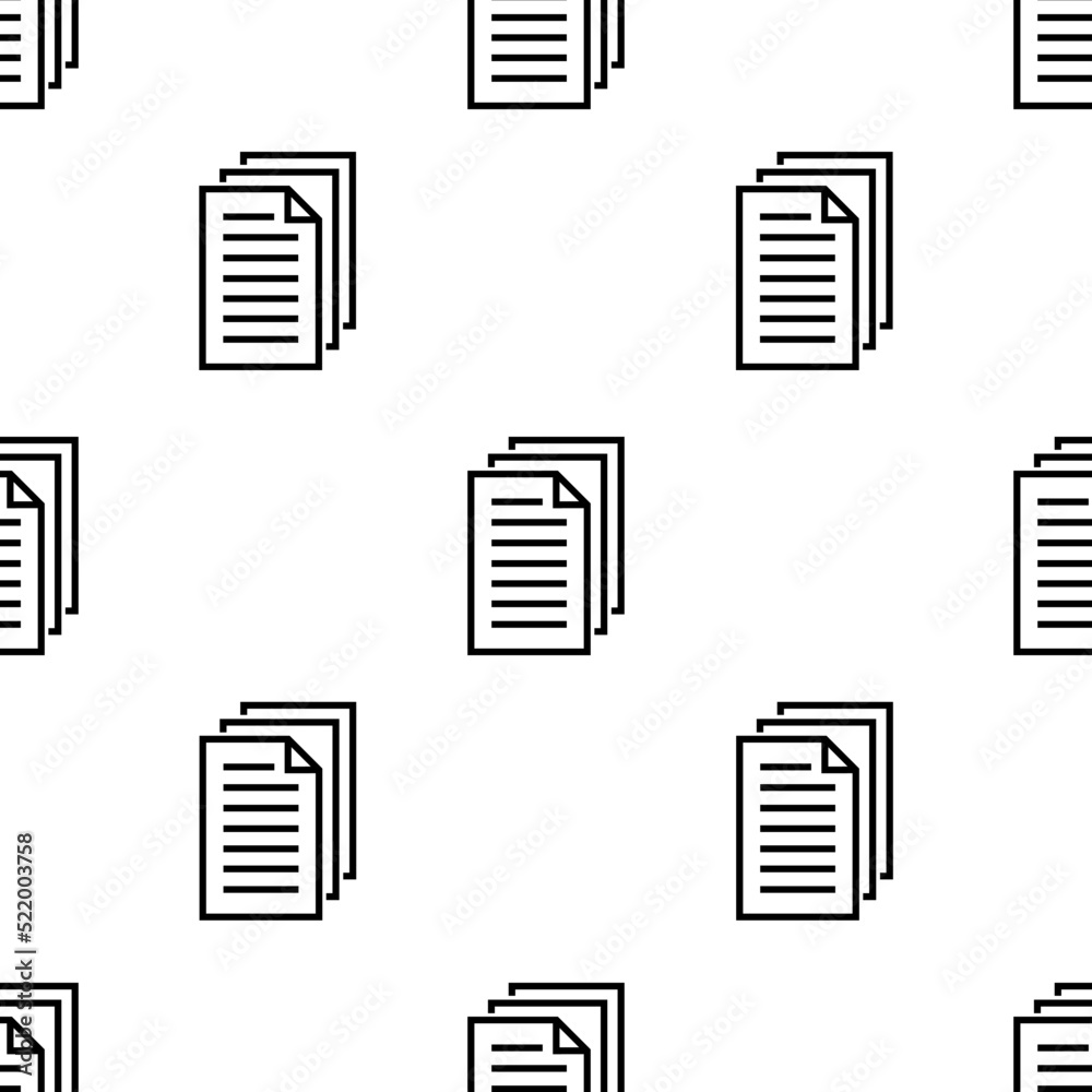 Poster files icon pattern. seamless files pattern on white background.