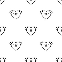 love icon pattern. Seamless love pattern on white background.
