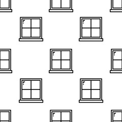 window icon pattern. Seamless window pattern on white background.