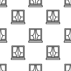 window icon pattern. Seamless window pattern on white background.