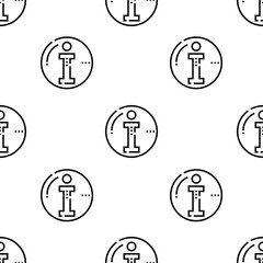 info icon pattern. Seamless info pattern on white background.