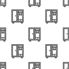 closet icon pattern. Seamless closet pattern on white background.
