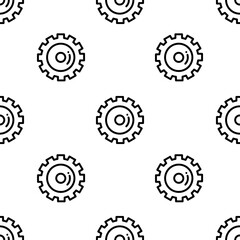 options icon pattern. Seamless options pattern on white background.