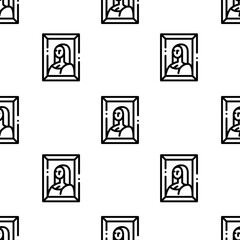 painting icon pattern. Seamless painting pattern on white background.