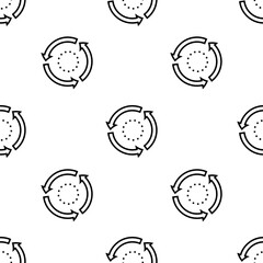 repeat icon pattern. Seamless repeat pattern on white background.
