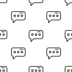 message icon pattern. Seamless message pattern on white background.