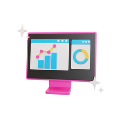 stock market illustration 3d