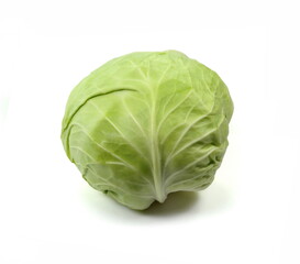 Fototapeta premium green cabbage isolated on white background