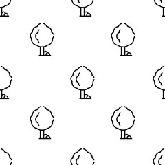tree icon pattern. Seamless tree pattern on white background.