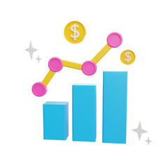 market analysis business illustration 3d