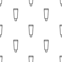 tooth paste icon pattern. Seamless tooth paste pattern on white background.