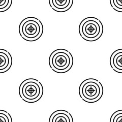 target icon pattern. Seamless target pattern on white background.