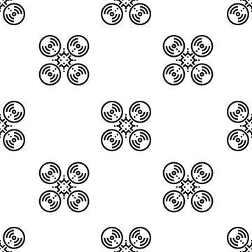 drone icon pattern. Seamless drone pattern on white background.