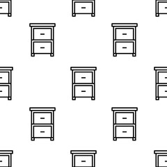 drawer icon pattern. Seamless drawer pattern on white background.