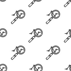 analytics icon pattern. Seamless analytics pattern on white background.
