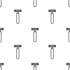 razor icon pattern. Seamless razor pattern on white background.