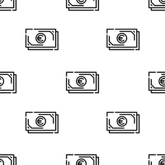 cash icon pattern. Seamless cash pattern on white background.