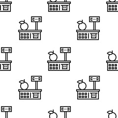 tools and utensils icon pattern. Seamless tools and utensils pattern on white background.