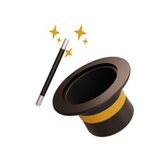 magic hat illustration 3d © Satria