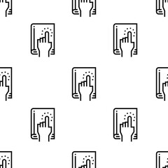 book icon pattern. Seamless book pattern on white background.