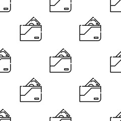 wallet icon pattern. Seamless wallet pattern on white background.