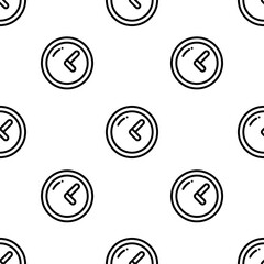 clock icon pattern. Seamless clock pattern on white background.